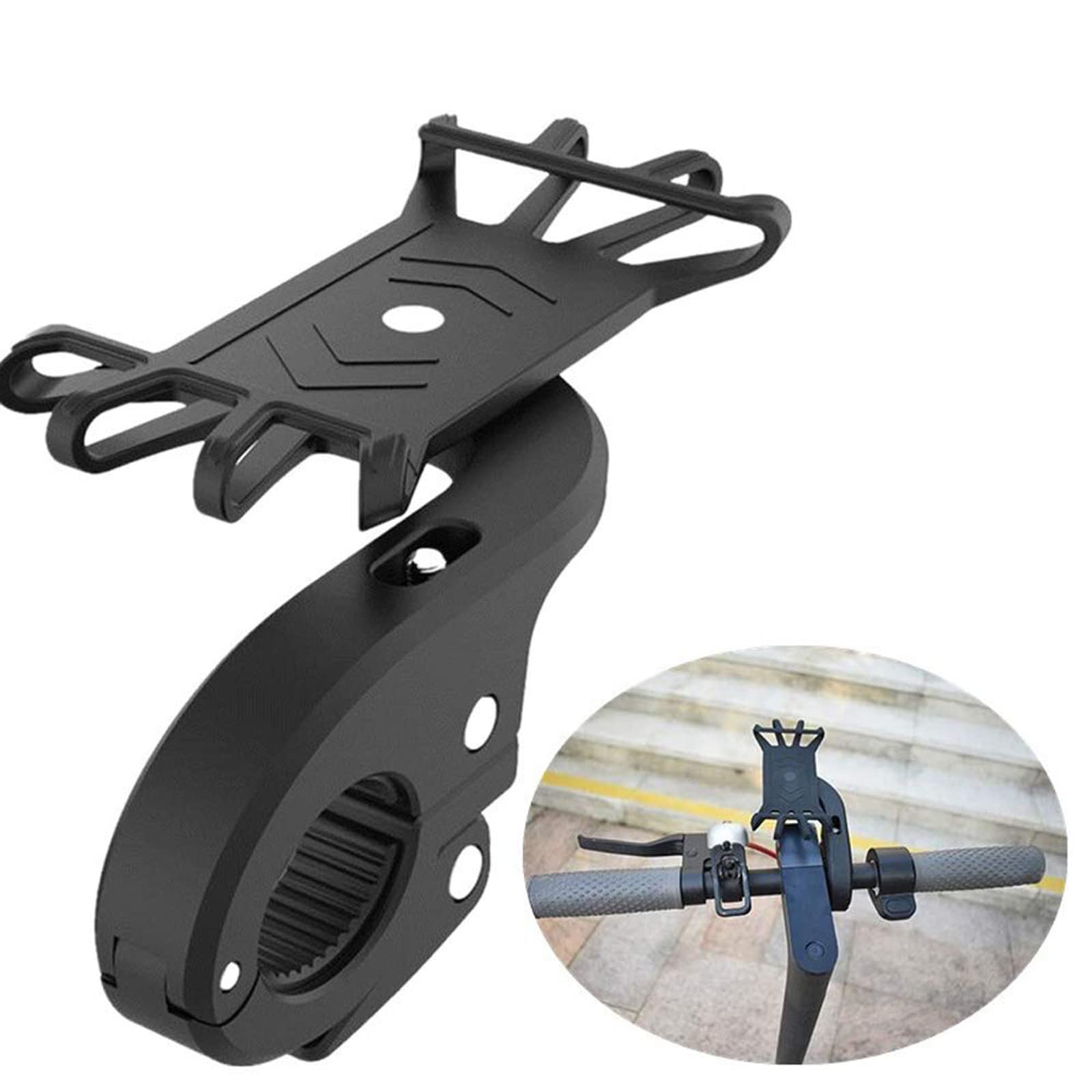 LINGHUANG Phone Holder Stand Bracket for Mi Electric Scooter 3 for Xiaomi Mijia M365 / M365 Pro/Pro 2 / 1S / ‎Essential Electric Scooter Anti-Slip 360 Rotation