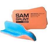 Rescue Essentials SAM Finger Splint, Orange/Blue, 3 Count | 1.8" x 3.75", Moldable Aluminum Foam, For Fractures, Sprains &amp; Strains, Multi-Pack