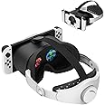 Gaekol VR Headset with Elite Strap for Nintendo Switch & OLED, 3D VR Glasses with Adjustable Lens & Lightweight Headset Strap for Switch Labo VR