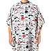 Hair Cutting Cape For Professional Barbers, Salons, and At Home Stylists Red Retro Mustache With Adjustable Neck Hair Stylist and Barber Accessories for Men