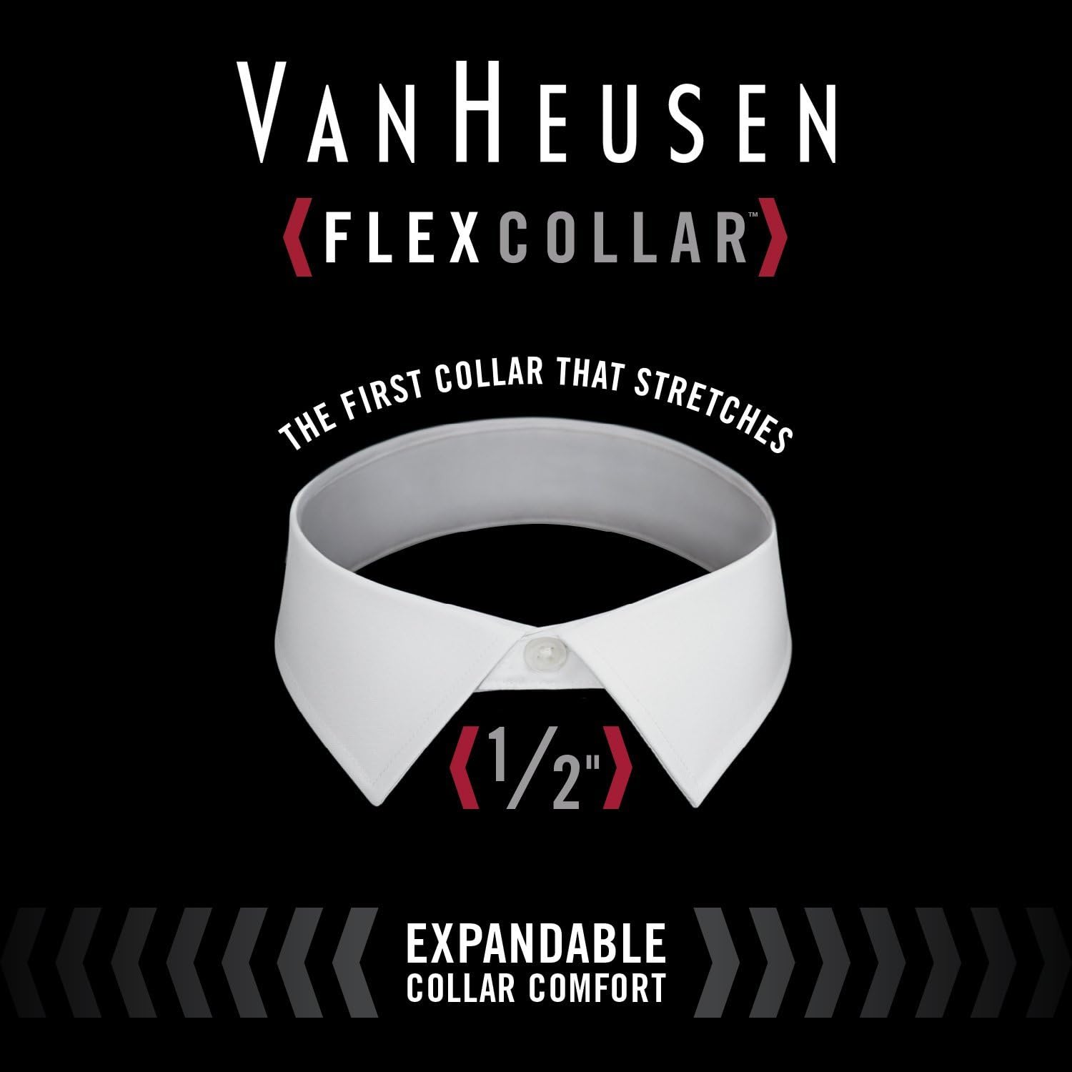 Van Heusen Men's Dress Shirt Regular Fit Flex Collar Stretch Solid at  Men’s Clothing store