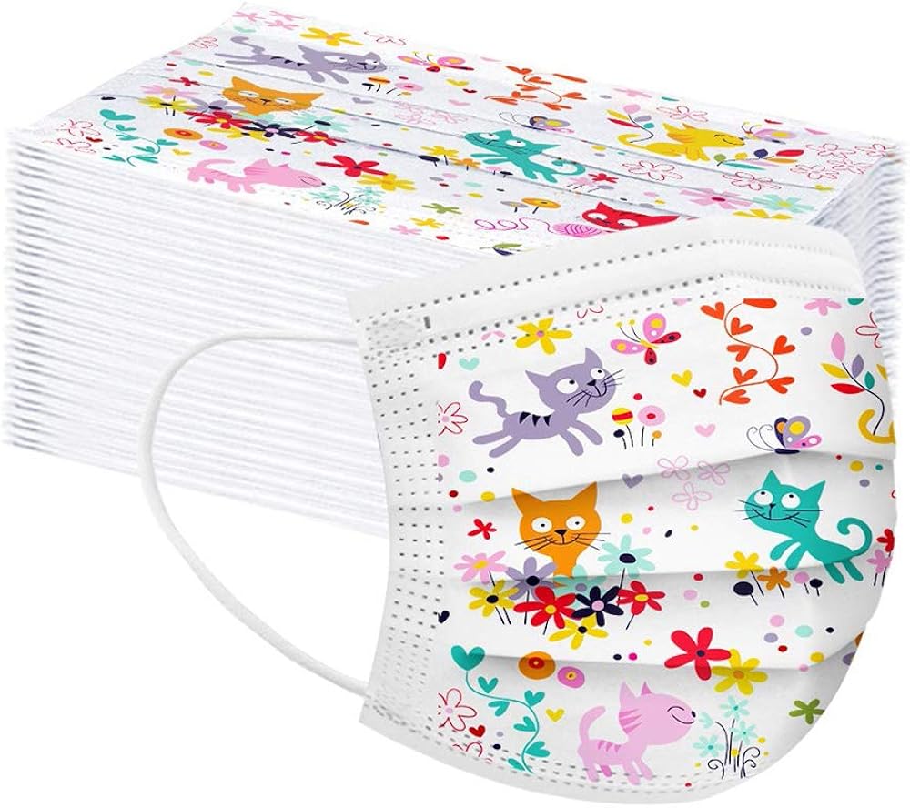 Amazon Co Jp Axbdoll マスク 使い捨てマスク 不織布マスク 子供用マスク 小さめ 猫マスク 恐竜マスク 花柄マスク 可愛い花柄 三層構造 高密度フィルター 猫柄マスク 恐竜柄マスク 動物マスク 動物柄マスク 可愛いマスク 立体型マスク 通学 幼稚園 男の子と女の子兼用