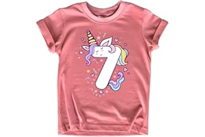 UNORDINARY TODDLER Unicorn Birthday Shirts for Toddler Girls Outfit 7th 8th Shirt Seven Eight Year Old
