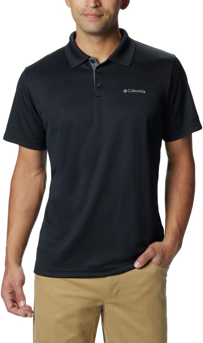 Columbia Men's Utilizer Short Sleeve Wicking Polo with Uv Protection: Sports & Outdoors