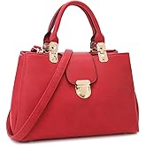 Dasein Women Satchel Handbags Top Handle Purse Medium Tote Bag Vegan Leather Shoulder Bag