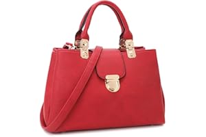 Dasein Women Satchel Handbags Top Handle Purse Medium Tote Bag Vegan Leather Shoulder Bag