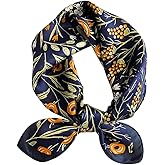 FEIBOON Mulberry Silk Scarfs Neck Scarf 21"x21" Small Square Scarfs hair scarf bandana for Women Gift Packed