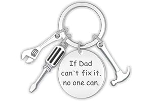 MAKBAK Father’s Day Gifts Dad Keychain From Son Daughter Children Dad Gifts Keychain for Stepdad Christmas Birthday Gifts for Men