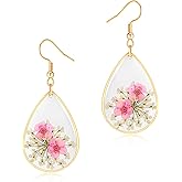 Jayden Real Flower Earrings for Women, Handmade Unique Floral Jewelry, Perfect for Parties or as a Thoughtful Gift