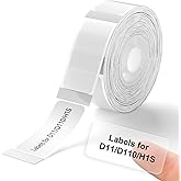 NIIMBOT Thermal Label Maker Paper 0.55"×1.18" Stickers Waterproof Tear-Resistant Self-Adhesive Replacement for D11/D110 Label Printer Office&Home 210 Labels/Roll (Transparent)