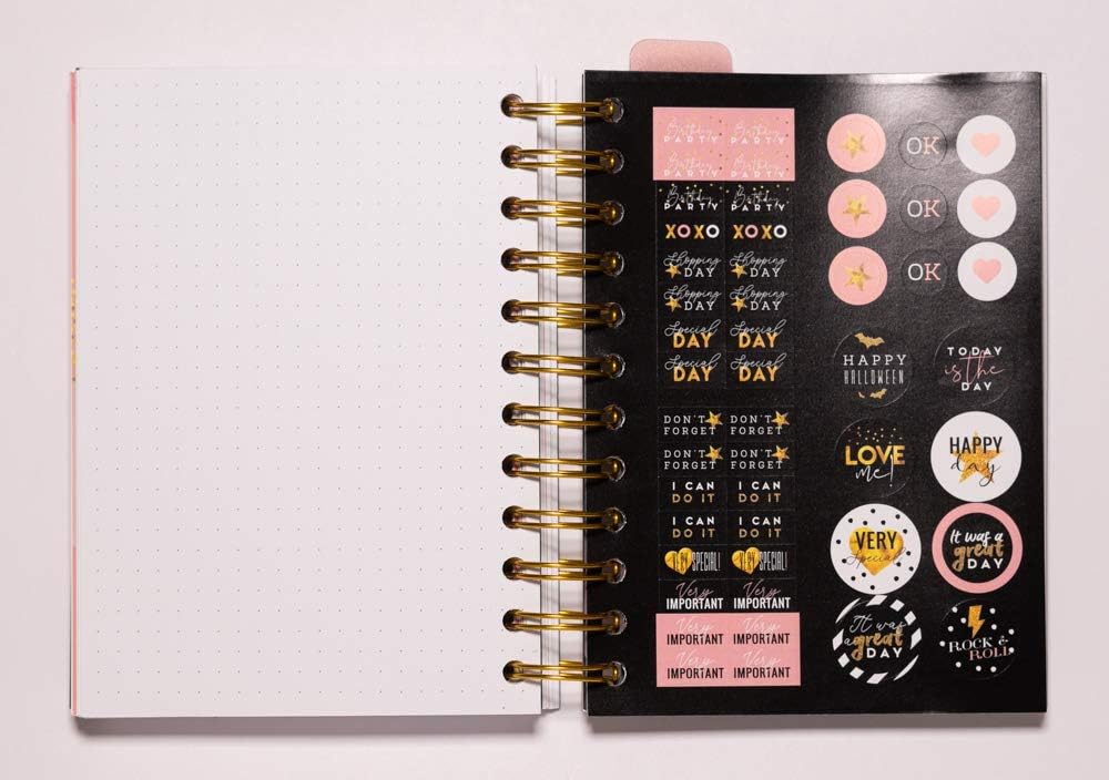 Erik - Glitter Academic Diary 2020-2021 Day to Page, Black School Diary, Small - Image 5
