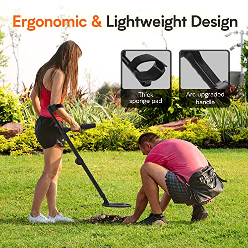 Metal Detector for Adults Upgraded Professional - Foldable Metal Detector with Precise Positioning and Tone Recognition, 8 Recognition Elimination Modes with 10” Waterproof Coil Gold Detectors