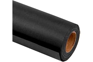 RUSPEPA 30"x 393"(32.8') Black Kraft Wrapping Paper Large Jumbo Roll, Recyclable Art Gift Wrap Paper for Gift Wrapping, Table Covering, Kid Craft Supplies, Bouquet Flower, Poster Bulletin Board, 80GSM