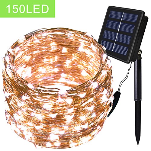 Solar String Lights Solarmks Outdoor String Lights 150 LED Fairy