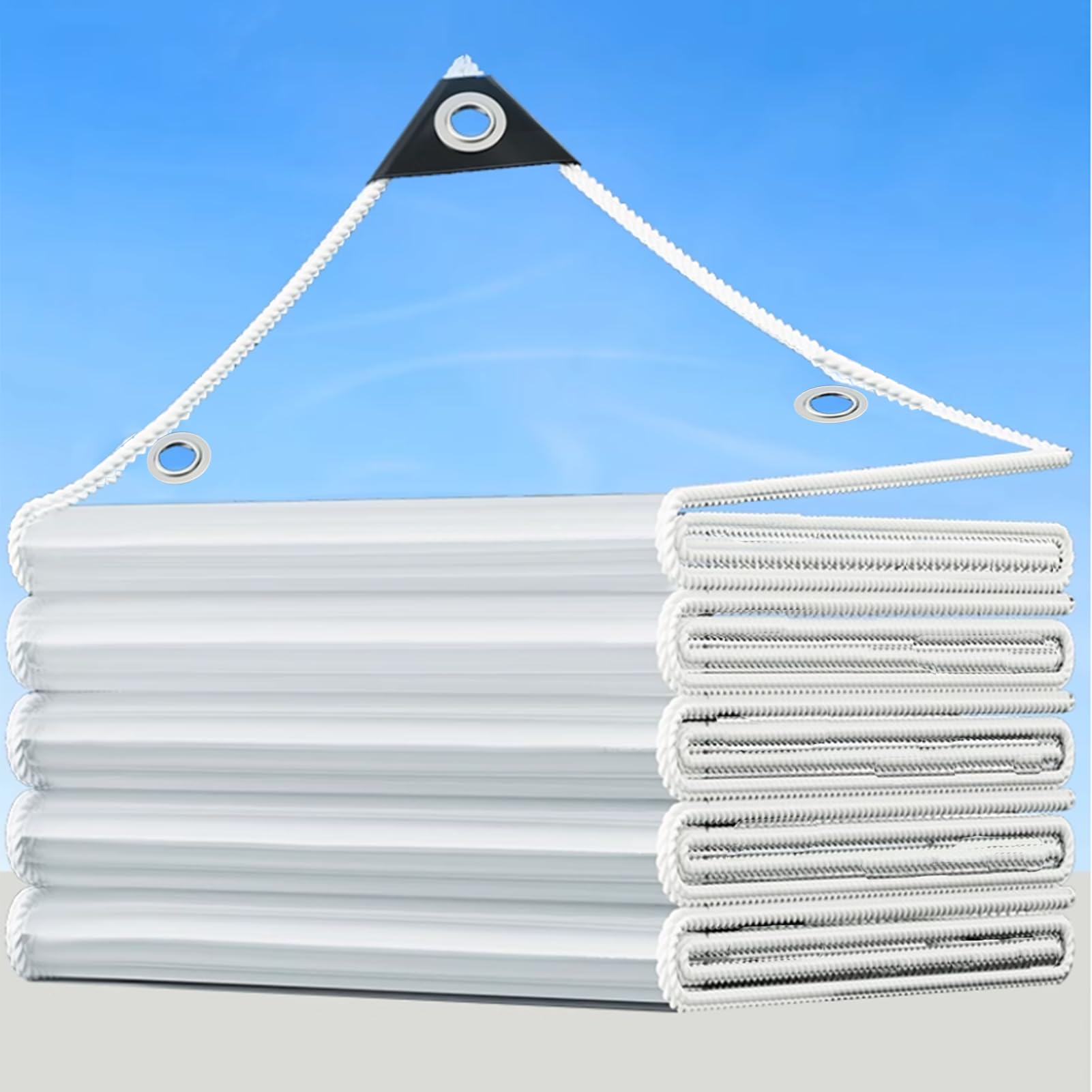 Clear Waterproof Tarp, PVC Protective Tarpaulin with Reinforced Eyelets, Plant Tarp Cover, Thicken Rainproof Cover for Camping Gazebo Garden Balcony (Size : 1x2m/3.3x6.6ft)