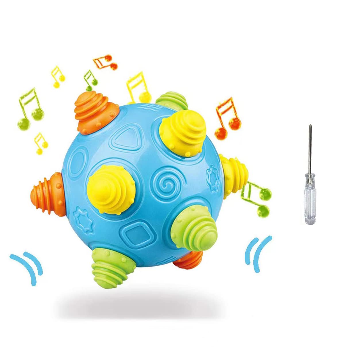 通用 Musical Dancing Ball | Interactive Bouncing Baby Toy with Sounds & Music | Sensory Developmental Toy to Encourage Crawling & Tummy Time for Babies & Toddlers