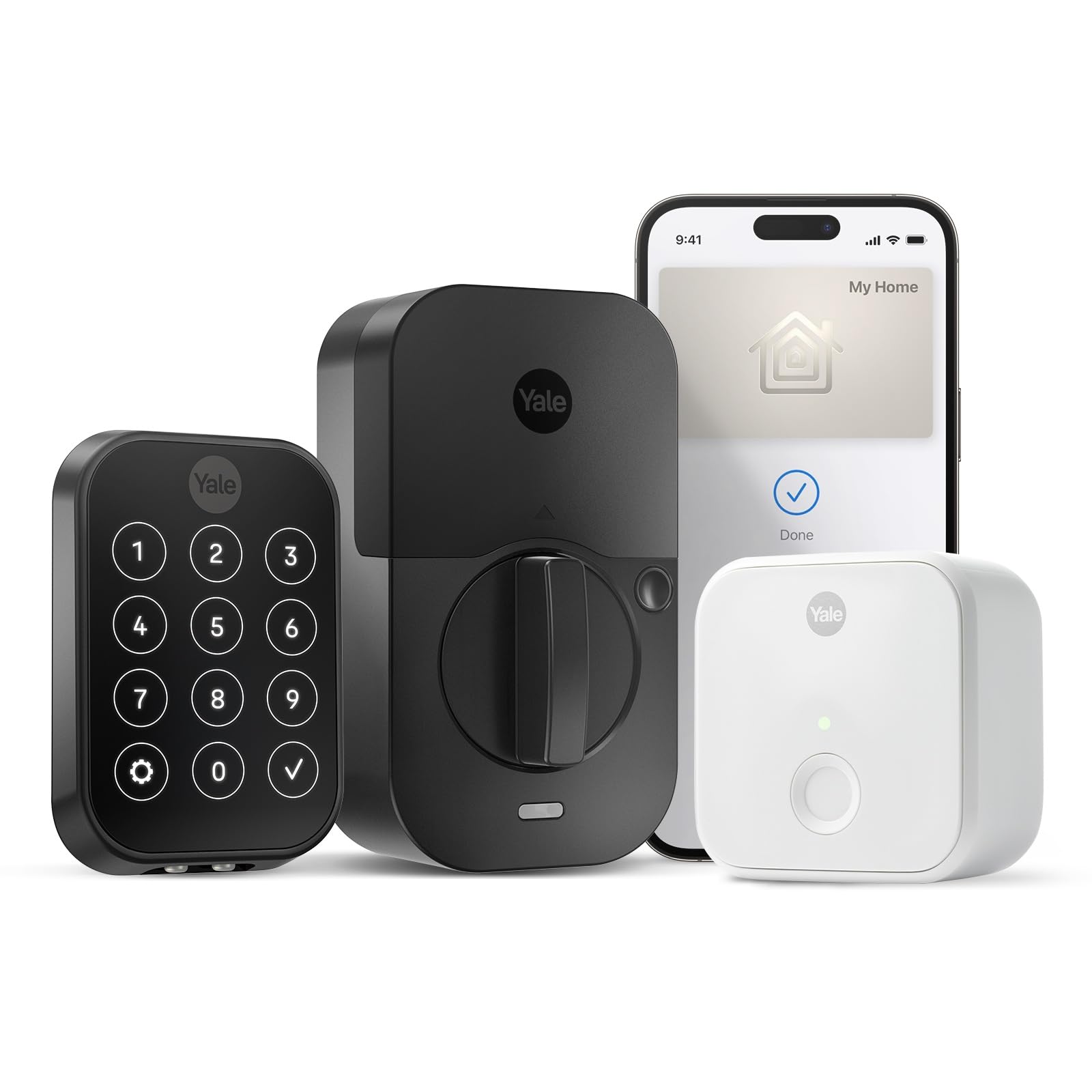 Photo 1 of Yale Assure Lock 2 Plus Deadbolt with Wi-Fi Connect, Black Suede, for Vacation Rental Hosts, YRD450-N-CB1-BSP