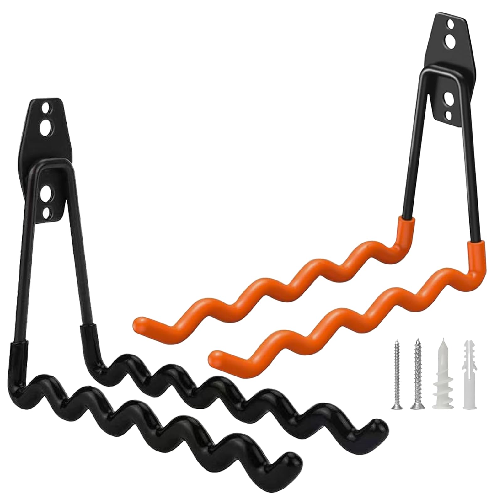 Photo 1 of 2 Pack Tennis Racket Holder, Wall Mounted Tennis Racket Storage Rack, Badminton Racket Stand for Badminton Rackets Tennis Rackets Table Tennis Rackets with Hardware and Anti-Scratch Silicone Tube