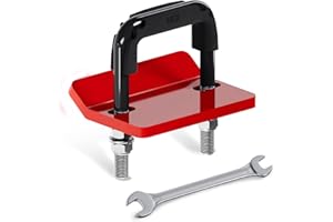 EilxMag Hitch Stabilizer - Heavy Duty Anti-Rattle Stabilizer for 2" Hitch with Rubber Isolator. Ideal for Cargo Carrier, Bike Rack (Black & Red, 1 Pack)