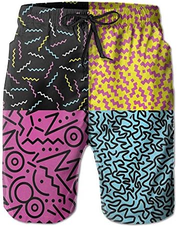 Too Suffering Set Of Vintage Eighties Fashion Style Summer Quick-Drying Swim Trunks Beach Shorts Board Shorts