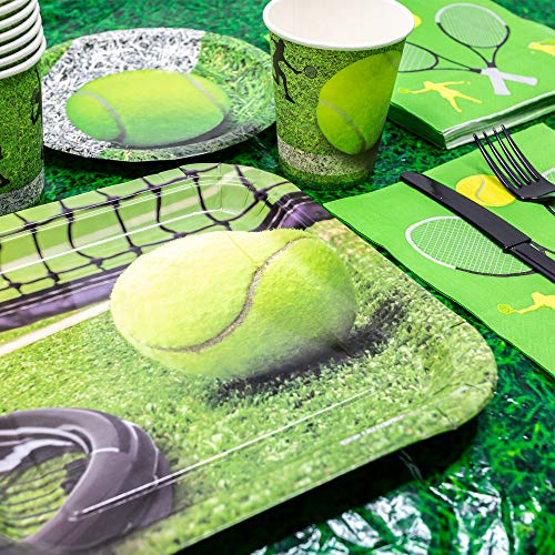 Tennis Birthday 65 Pieces For 16 Guests Tennis Party Supplies