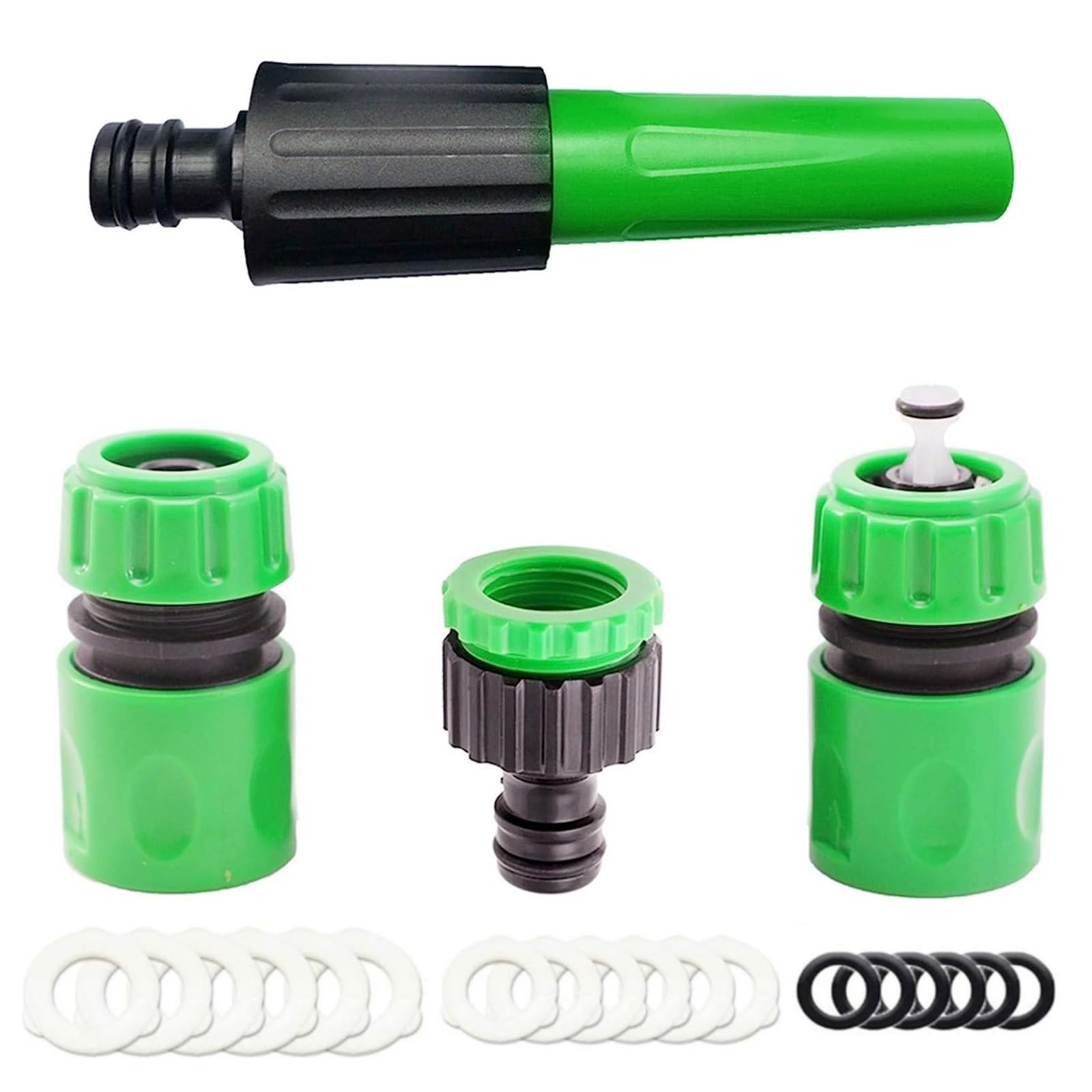 YAAVAAW Garden Hose Connectors Set - Hose Nozzle, Hose End & Waterstop Connectors, Tap Connector for Garden Hosepipe