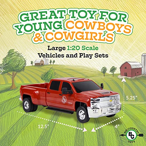 Big Country Toys Realistic Chevy Truck Toy & Trailer Hitch, 120 Scale