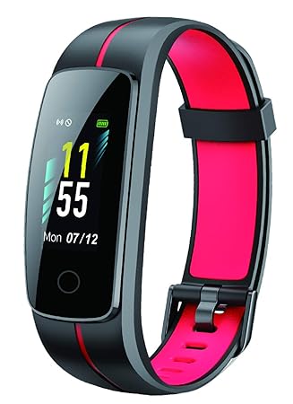 PLAY PLAYFIT 53 Smart Band, Fulltouch Color Display(Black and Red)