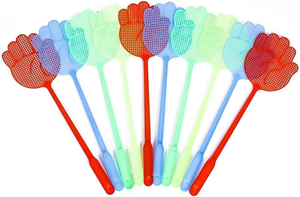 ValueHallFly Swatter Pest Control, Manual Swats, Multi-colors, 10 Pack (Color Random)