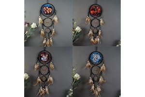 Remorlet Wolf Eagle Dream Catcher Wall Decor for Boys Kids Bedroom Dreamcatcher Big Dream Catchers Wall Hanging (DC14 Horse), Black