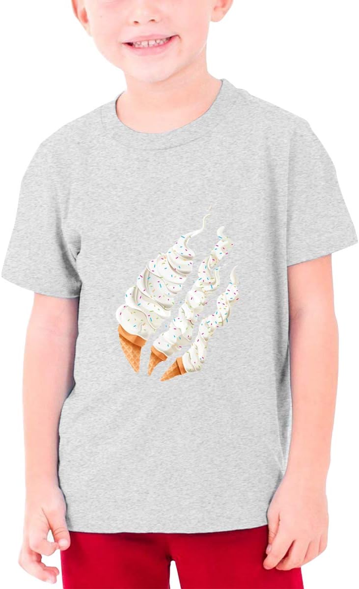 Preston Playz Styles Ice Cream Fire Nation Cotton T-Shirt for Boys and Girls Short Sleeve Tops Tees for Kids