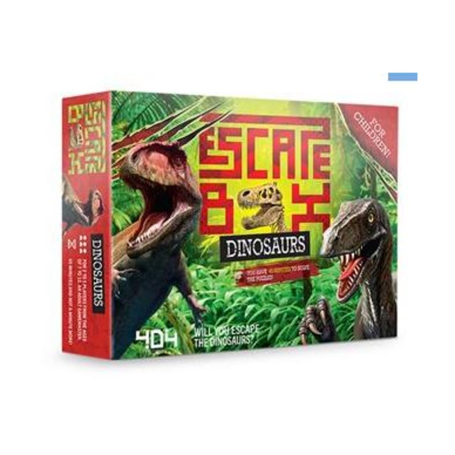 404 Games | Escape Box: Dinosaurs | Board Game | Ages 7-12 | 2-5 Players | 45 Minutes Playing Time