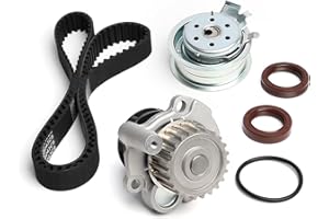 WQ W&Q AUTO PARTS Timing Belt Water Pump Kit fits for 1998 1999 2000 2001 2002 2003 2004 2005 For Volkswagen For Beetle, 1999 2000 2001 2002 2003 2004 2005 2006 For VW For Golf, 1999-2005 For VW For Jetta 2.0L L4 SOHC
