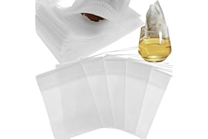 1000PCS Disposable Empty Tea Bags Loose Leaf Tea Bags with Drawstring Heat Resistance Non-Woven White Fillable Multipurpose f