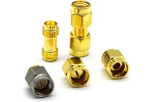 AURSINC SMA Calibration Kit for NanoVNA H H4 F V2 V3 SAA Mini1300 PS100 Vector Network Analyzer Antenna Analyzer | Calibrate RF Coaxial Test Connector Short/Load/Open/Thru Type 5 pcs/Set