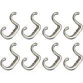 Dorytop 8-Pack Mini Small Hooks Double Hook Jewelry Box Makeup Cases Drawer Hook Hanger Organizer Earring Hook