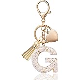 ANHBKAR Initial Letter Keychain, Butterfly Keychain Cute Resin, Initial Keychain Backpack Charms, Key chain for Women, Girls