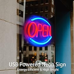 OPEN Neon Sign Lights 18'x 8.7' Big LED Wall Light