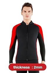 FLEXEL Wetsuit Top Jacket Women Men, 2mm Neoprene