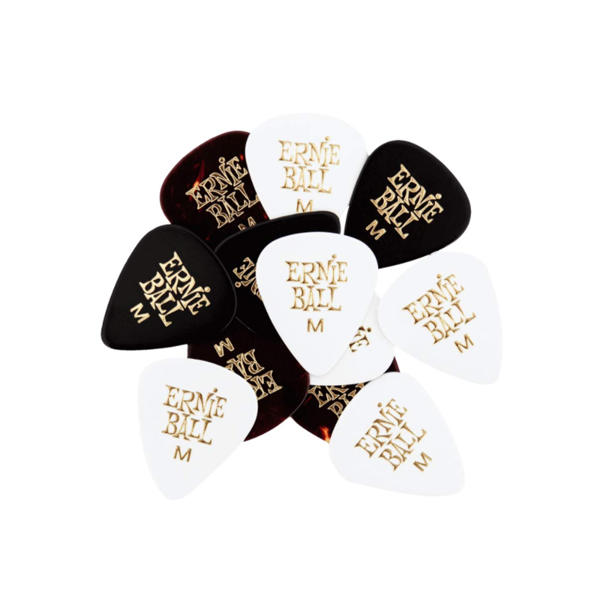 Ernie Ball Medium Assorted Color Cellulose Picks, bag of 12