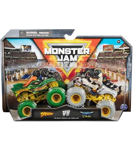 Amazon.com: Monster Jam Dragon Truck, Series 27, Green, 1:64 Scale