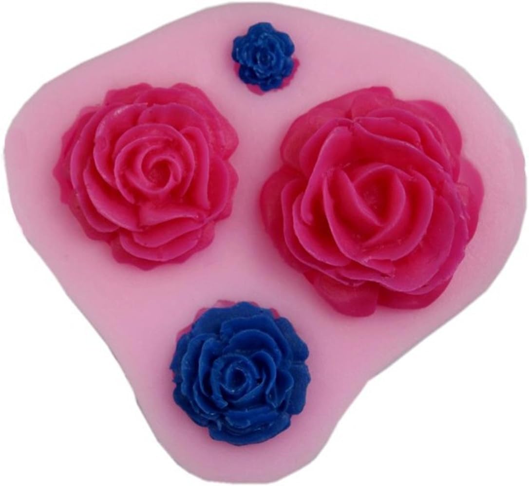 SHINA Triangle Rose Silicone Mold Cookie Cutter Cake Decor Marzipan Fondant Soap Shape
