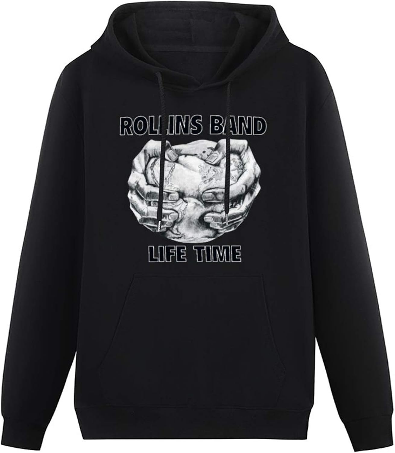 Rollins Band Life Time Printed Hoodie Long Sleeve Hooded Pullover
