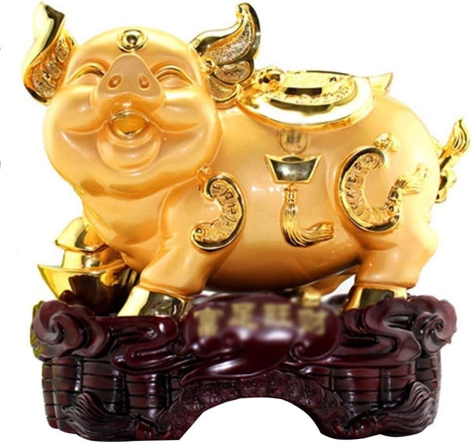 Statue Lucky Pig Decoration Feng Shui Home Living Room Resin Decoration Shop Open Gift Crafts