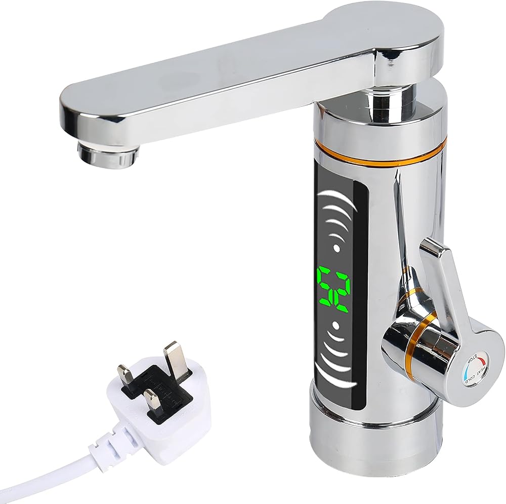 maxant 3300W Instant Hot Water Faucet Tap Digital Display Stainless Steel
