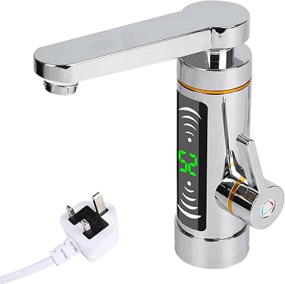 maxant 3300W Instant Hot Water Faucet Tap Digital Display Stainless Steel