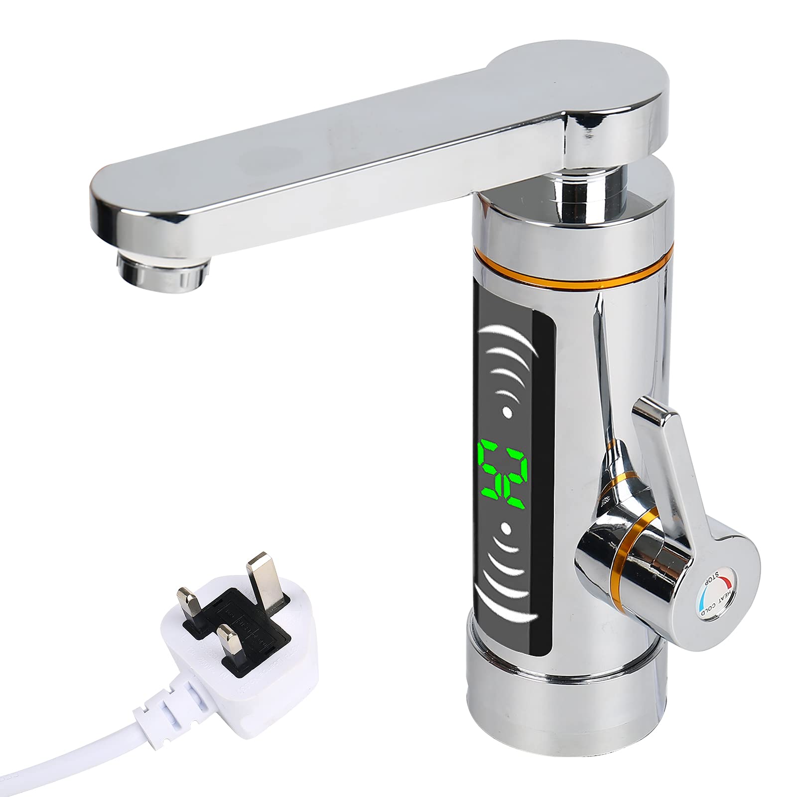 Instant Hot Water Tap, Electric Instant Heater Hot Water Faucet, Kitchen Water Quickly Heating Faucet with LED Digital Display