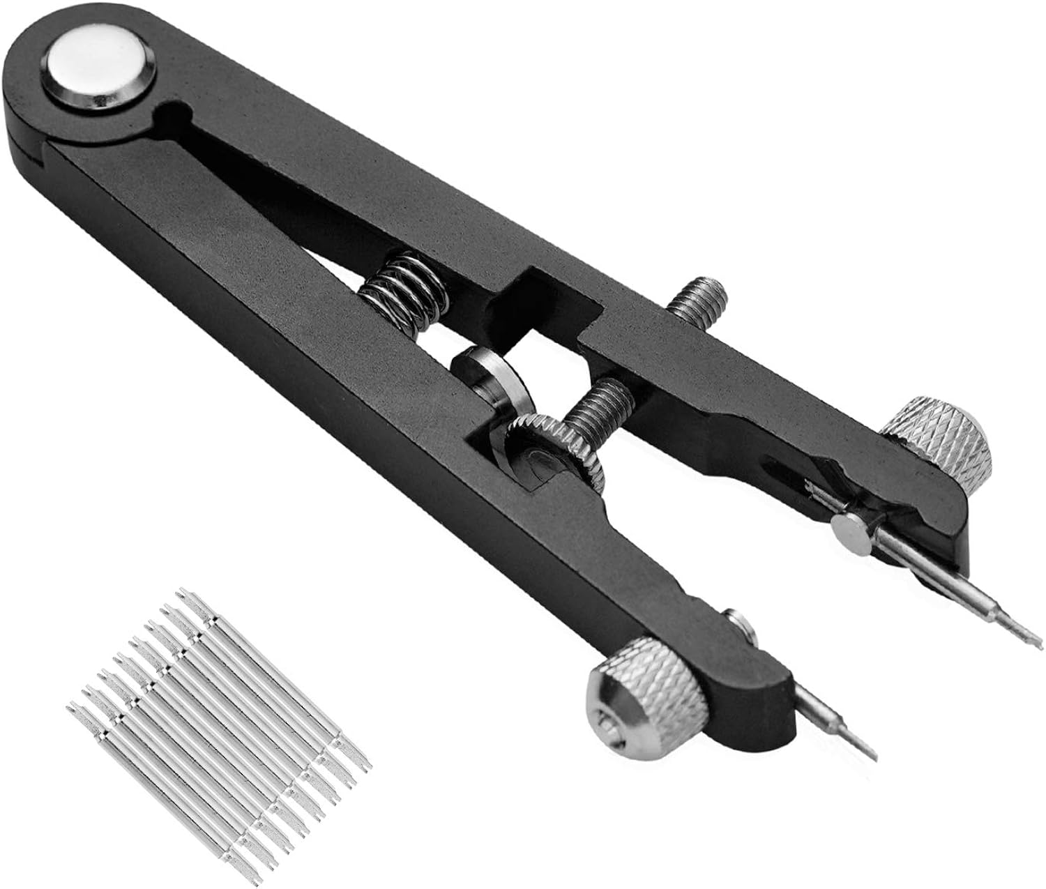 SKYDON Watch Spring Bar Plier Tool Kit with Durable 8 Tips Pins, 6825 Spring Bar Tweezer Tool for Watch Wrist Bands Strap Removal Repair Fix Set: Watches