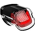 BESURE LED Brake Tail Light with 3D Sequential Turn Signals for Motorcycle F1-Style Flashing Blinker Compatible with Sportster Dyna Low Rider Electra Glide Road King Softail (Smoked)