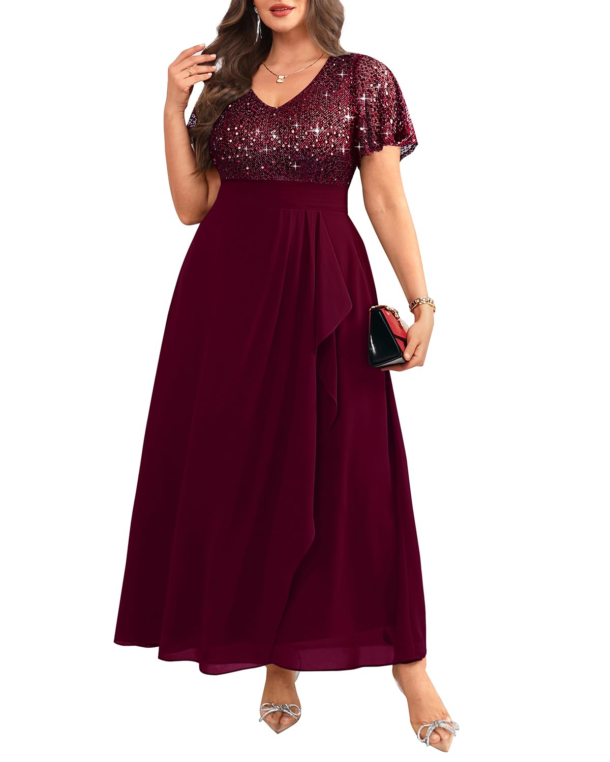 dress evening gown Bridesmay Cocktail Dresses for Women 2024 Wedding Guest Midi with Green Party Dress Age:9-10 Y nadinemerabi